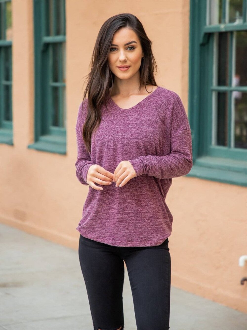 NWT Lightweight Long Sleeve Sweater Purple Everyday Layer Size Medium